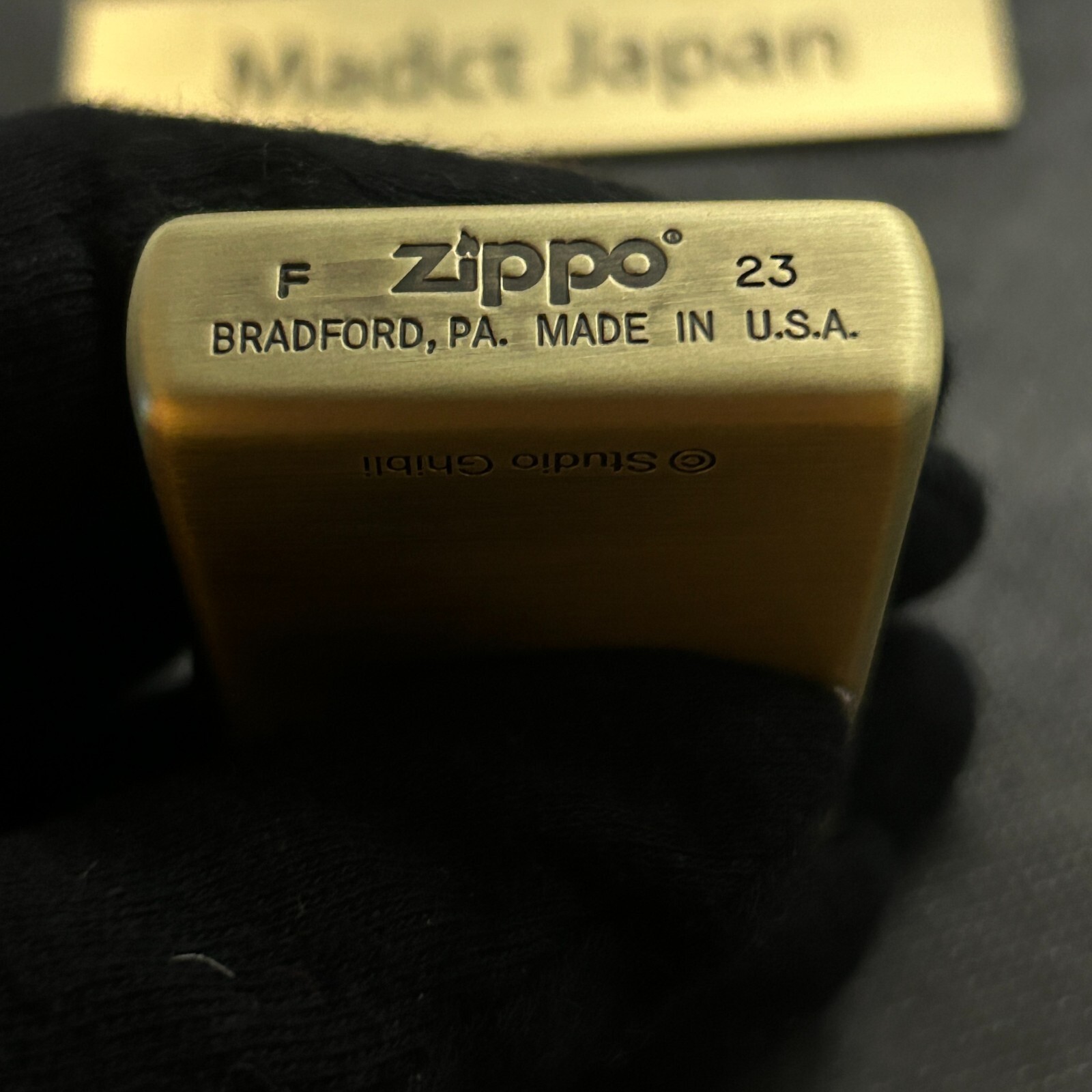 Zippo Spirited Away Kaonashi No Face Brass Antique Gold Lighter Ghibli