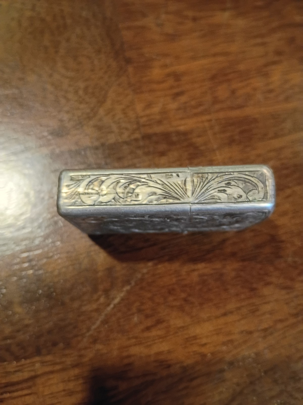 Vintage Florentine Scroll .800 Silver Lighter With Zippo Insert .