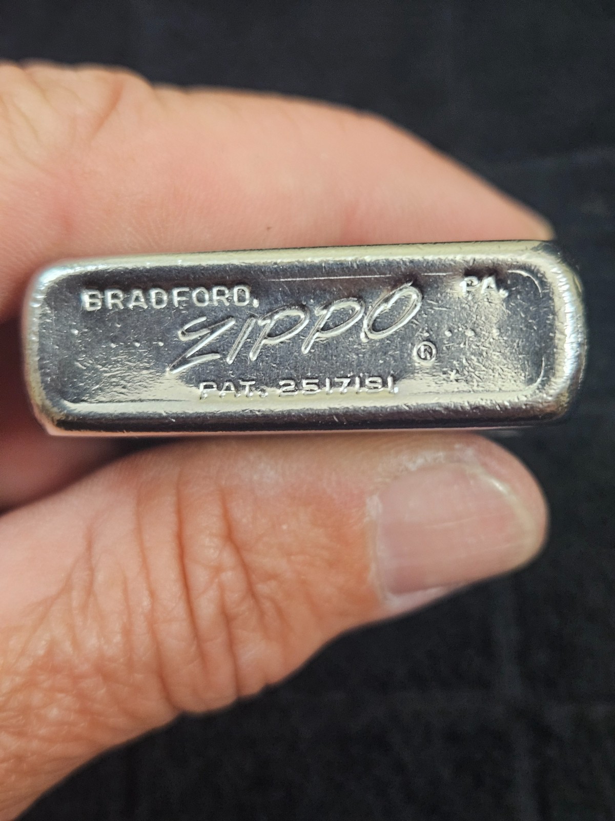 Vintaeg Brushed Chrome Zippo Windproof Lighter – 1960 – Used