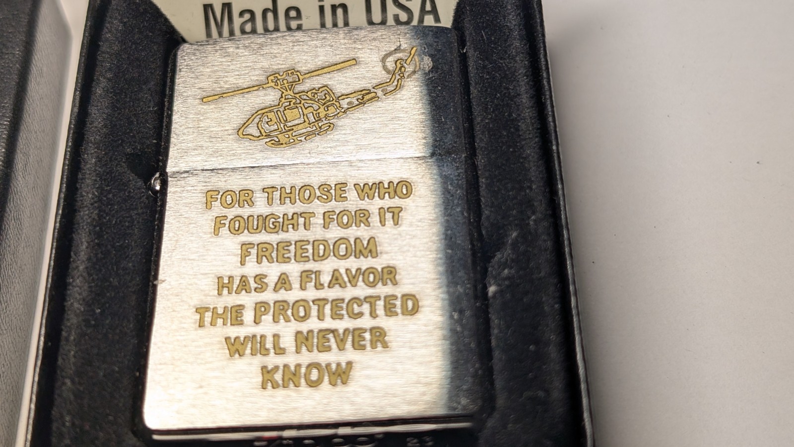 Zippo Lighter Vietnam War Trench Art Design Freedom Has A Flavor 2023