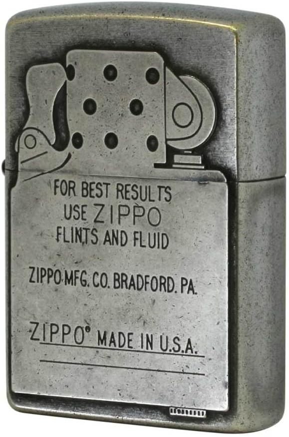 Zippo Oil Lighter Classic Metal Insert Silver Used Finish Regular Case Japan New