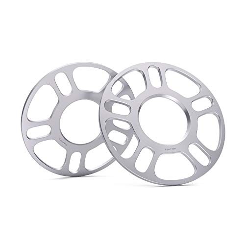 2pcs 3mm Hubcentric 5×4.5 and 5×4.75 Wheel Spacers (70.5mm 3mm Thickness Silver