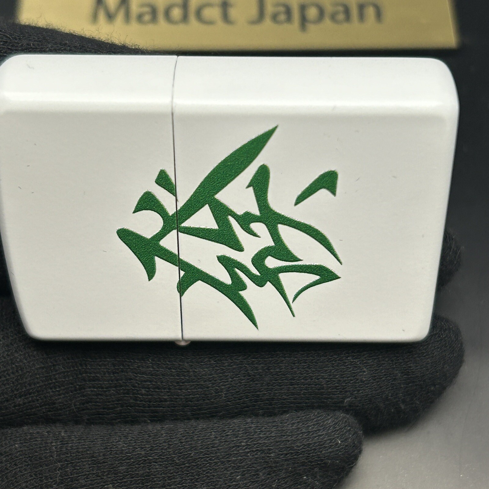 Zippo Oil Lighter Mahjong Hatsu White Wooden Regular Case Japan New