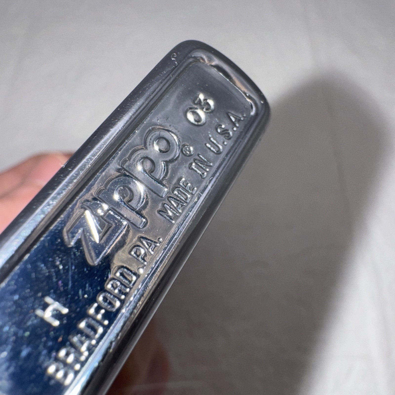 ZIPPO DODGE RAM STRIPE LIGHTER 2003 BRUSHED STEEL CHROME RARE- No Fuel Empty