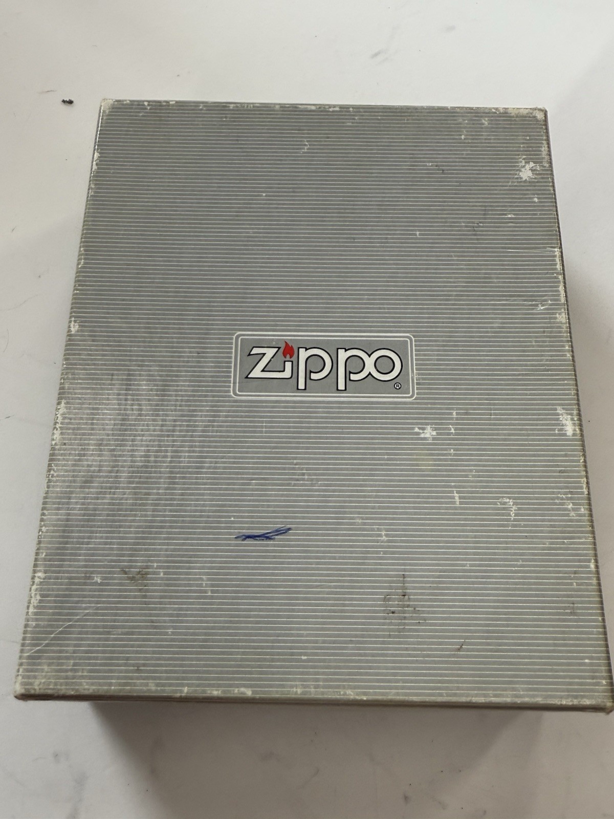 ZIPPO 1996 ANTIQUE SILVER PLATE LIGHTER GIFT SET SEALED IN BOX #599