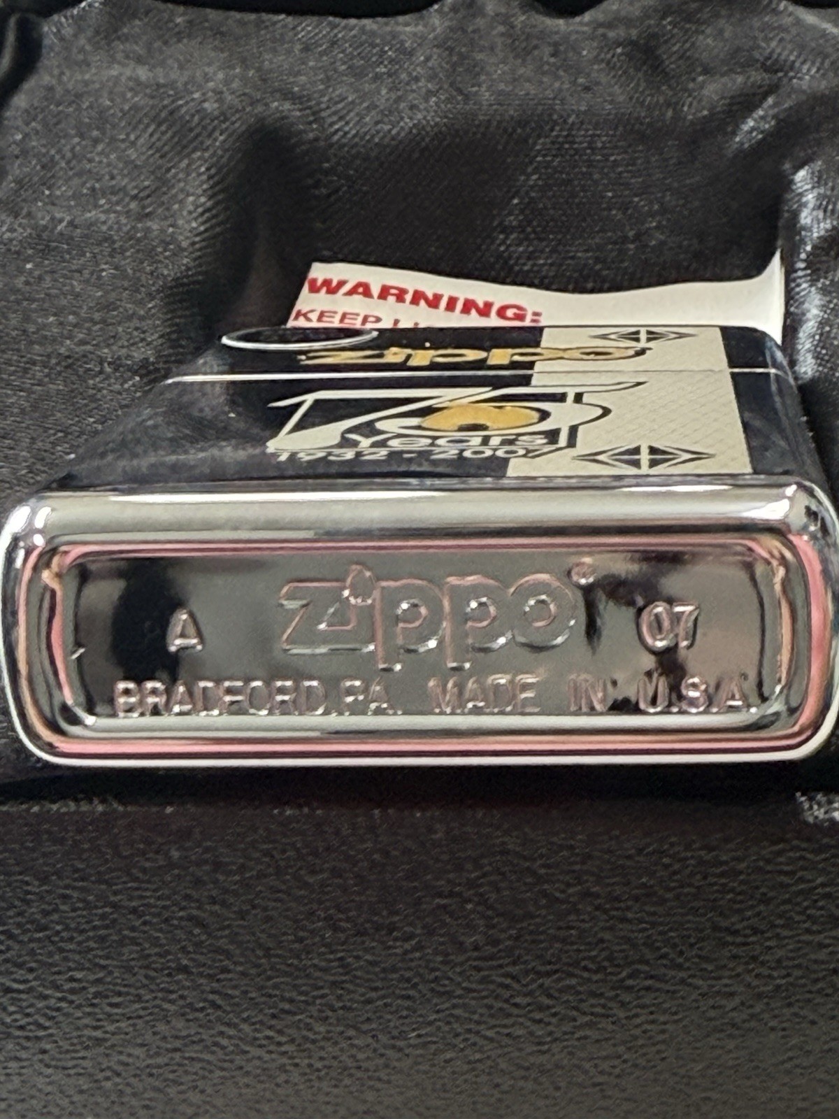 ZIPPO 2007 75 YEARS ANNIVERSARY 1932-2007 LIGHTER SEALED IN BOX #697
