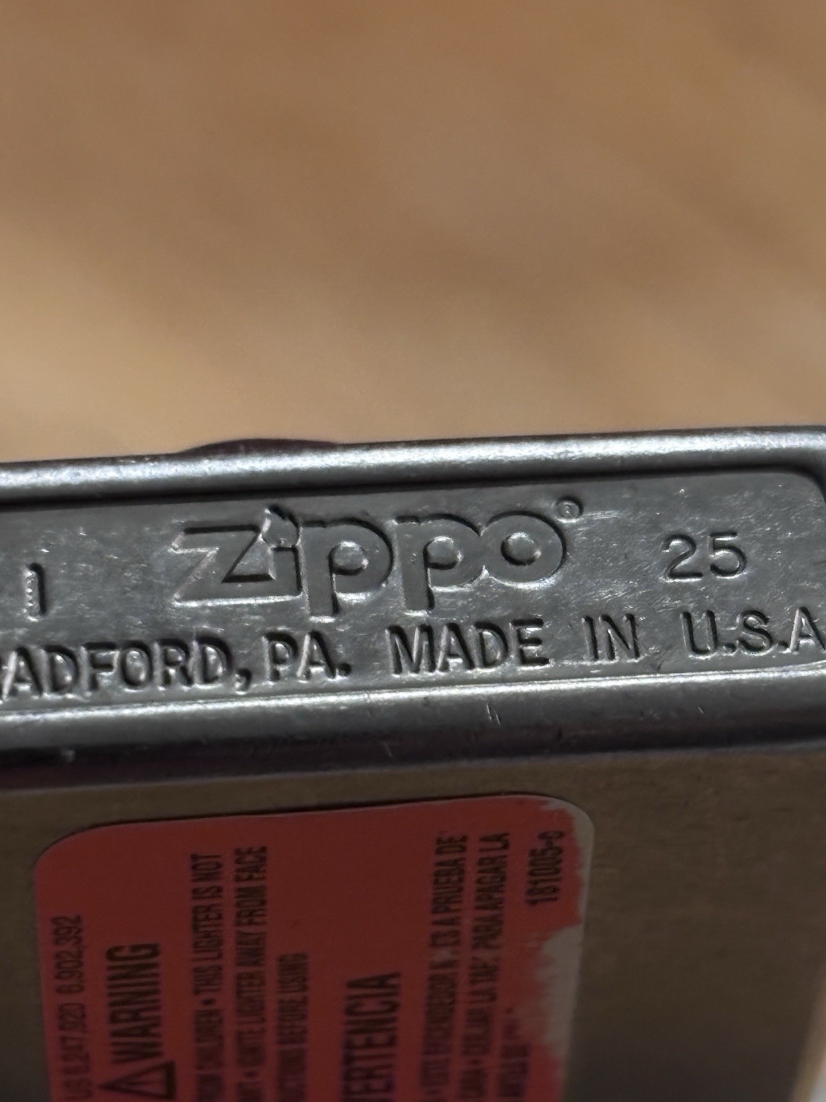 Genuine Zippo Chrome Skull Emblem Lighter