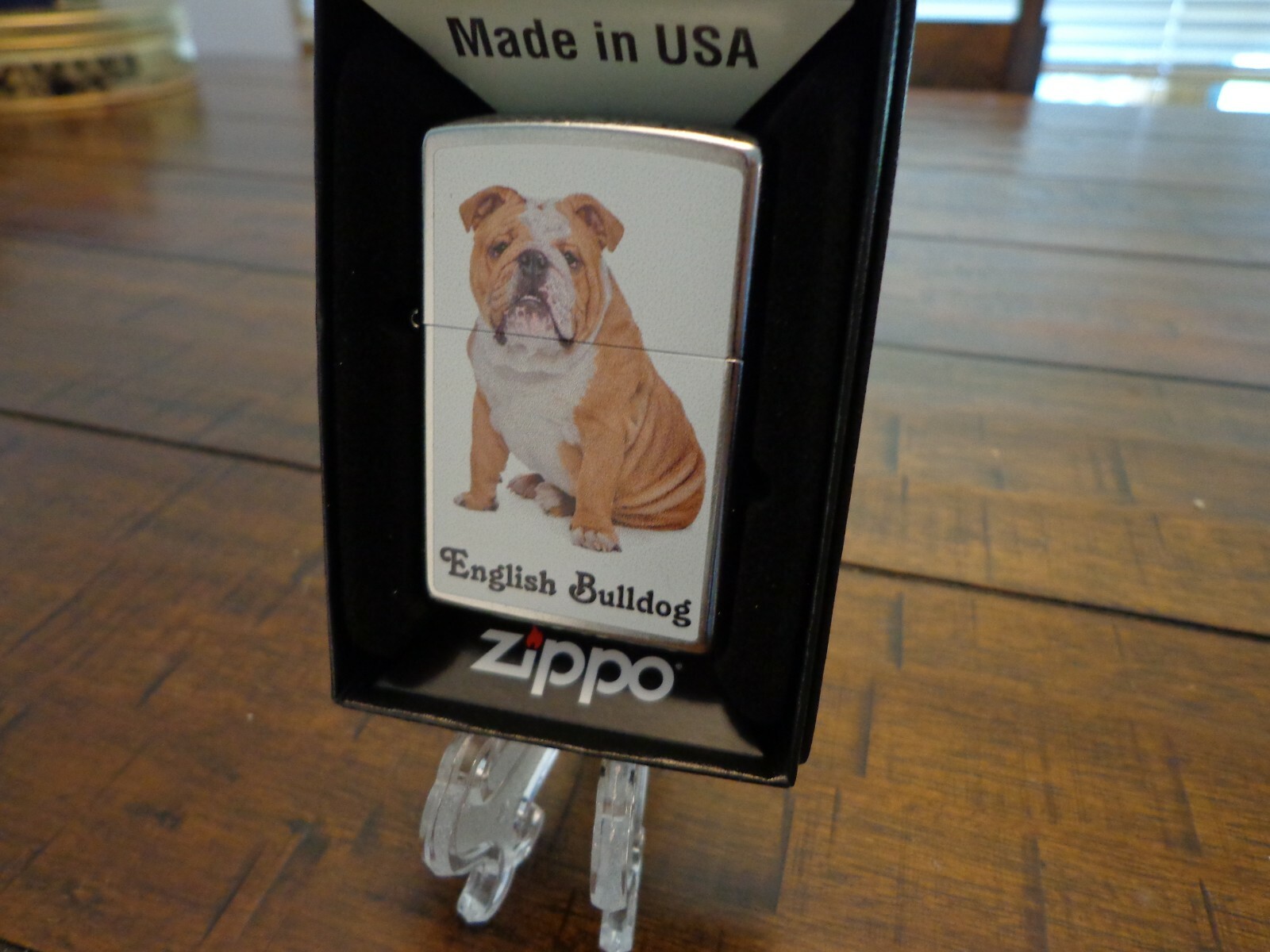ENGLISH BULLDOG DOG ZIPPO LIGHTER MINT IN BOX
