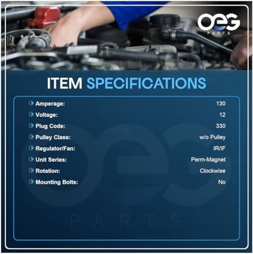 OEG Parts New Alternator Compatible With Ford Mustang V6 3.8L 1994-2000,