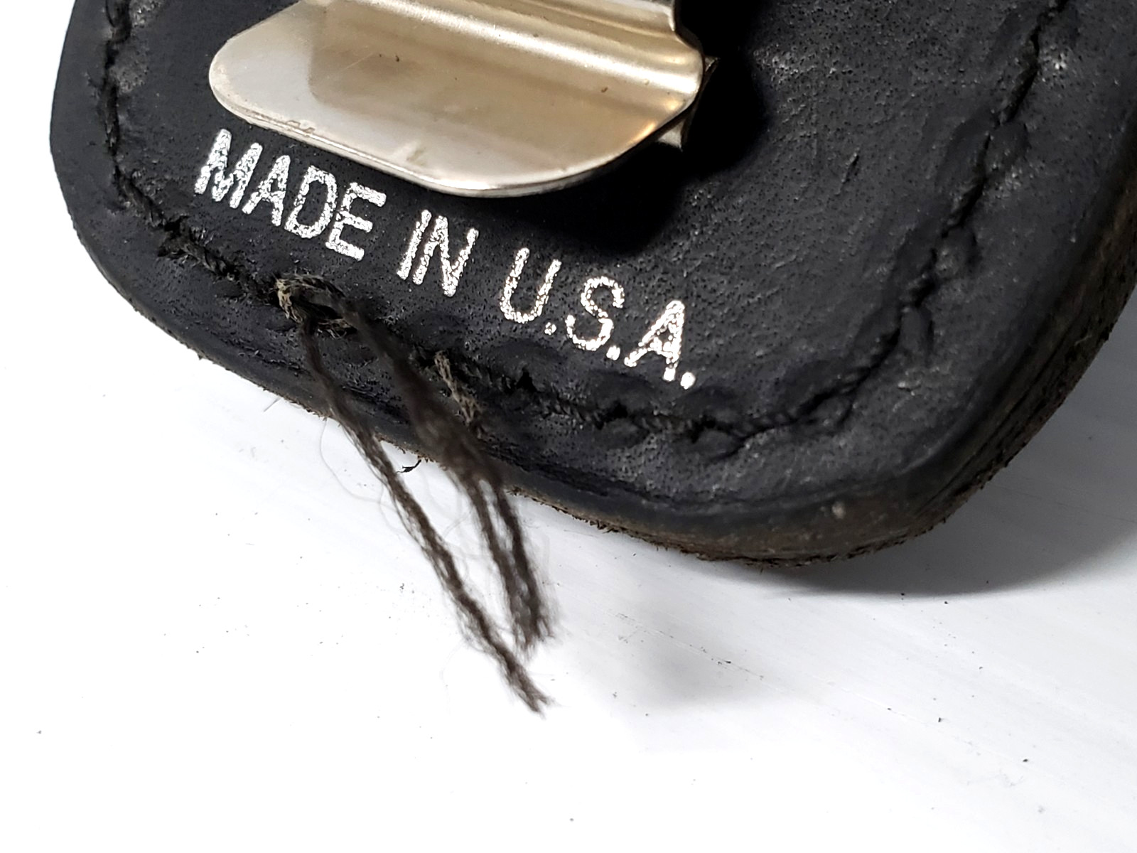 Genuine OEM Black Zippo Leather Lighter Pouch With Belt Loop – USED