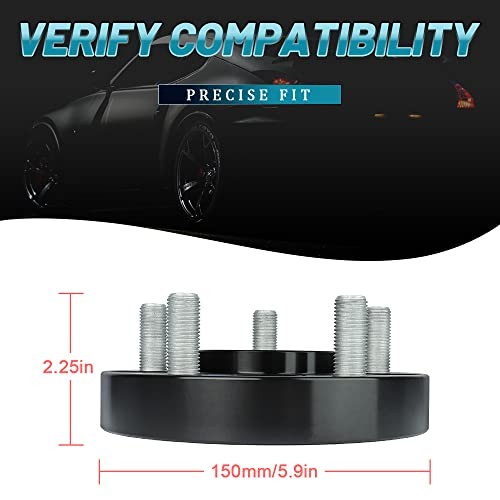 1in 5×114.3mm Wheel Spacers Adapter (25mm, 70.5mm Hub Bore, 1″|2 PCS|5*114.3