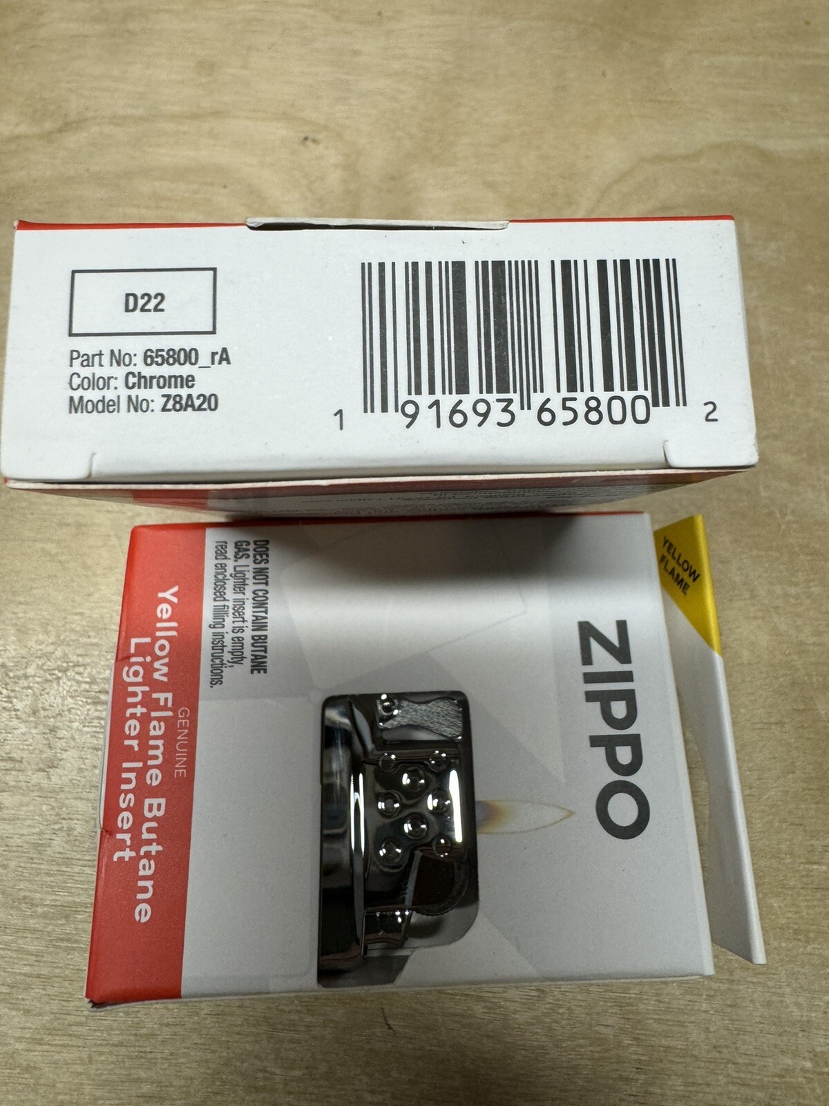 Zippo Soft Flame Butane Lighter Insert – Yellow Flame – 65800 rA – New