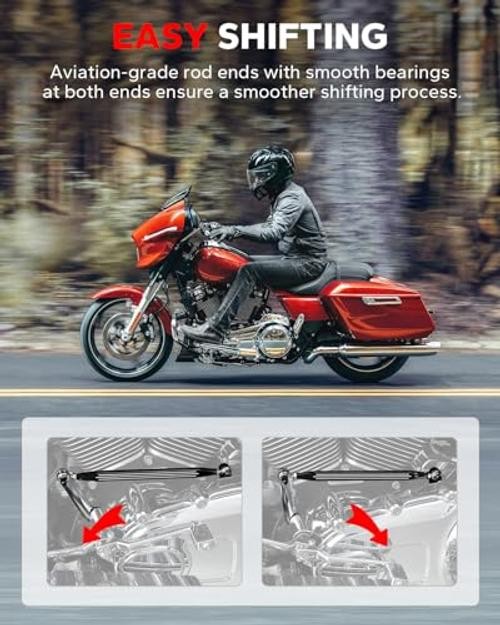Shift Linkage Compatible for Harley Davidson Softail Black Striped Style