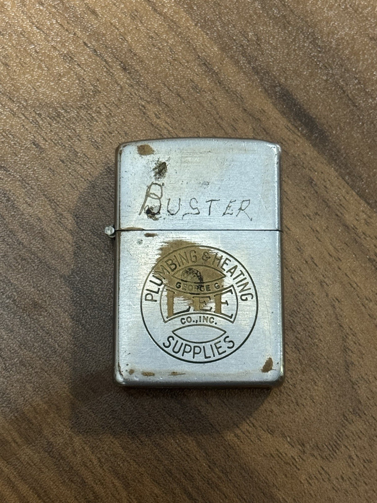 VTG 1951 Zippo George G. Lee Plumbing & Heating Supplies Lighter Rare