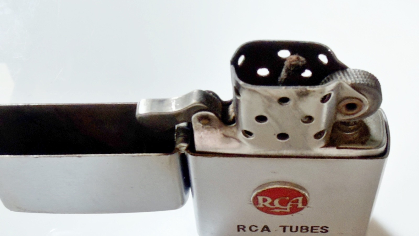 Vintage Zippo RCA Tubes Hudson Radio Television Advertising Lighter