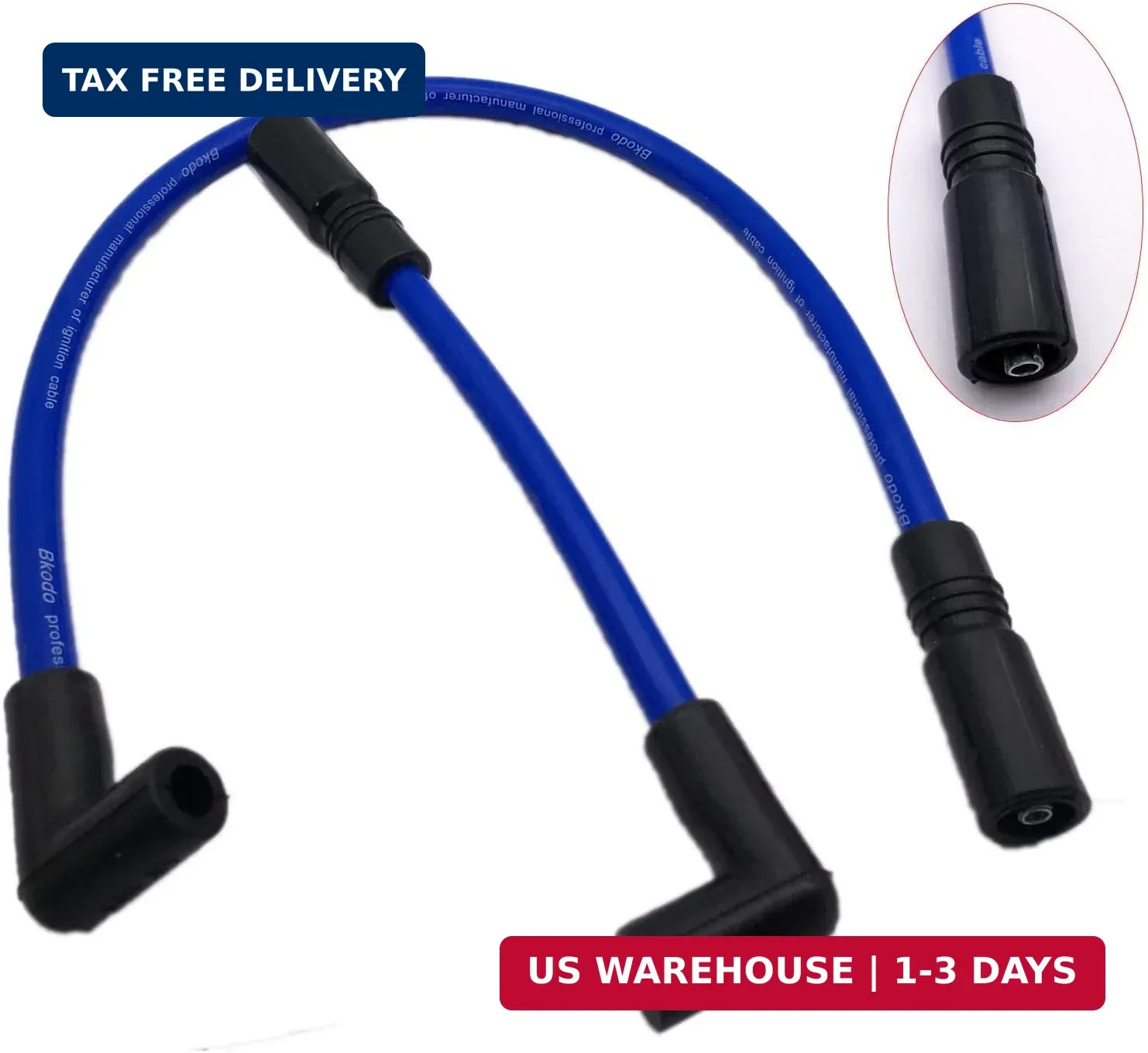 10.4mm 10mm Spark Plug Wire Compatible with Harley Davidson Big Twin 99-19 FXD D