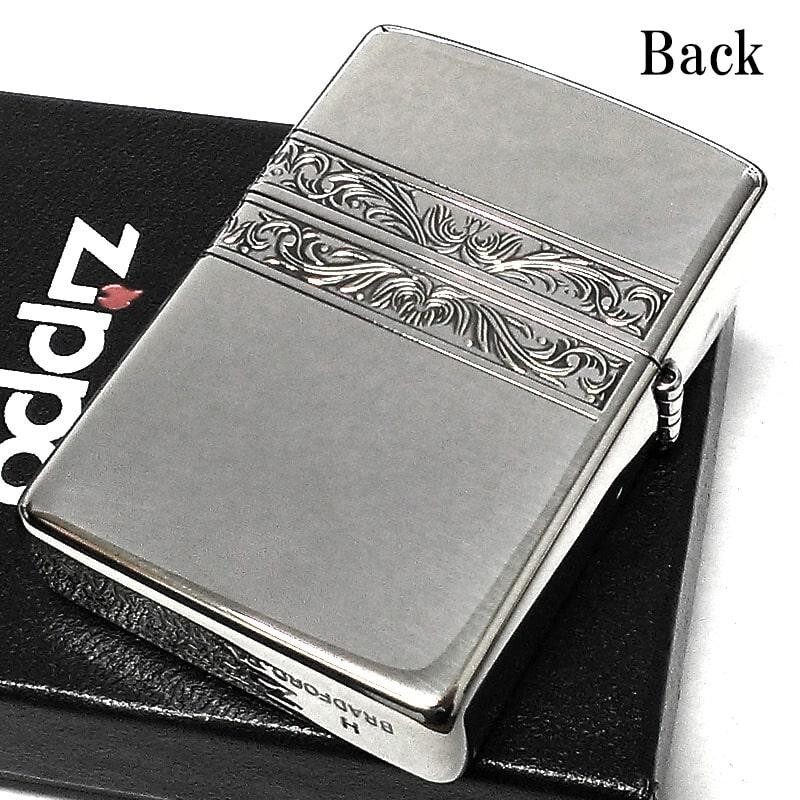 Zippo Oil Lighter Classic Lily Arabesque Silver 2NI-3YURI Regular Case Japan