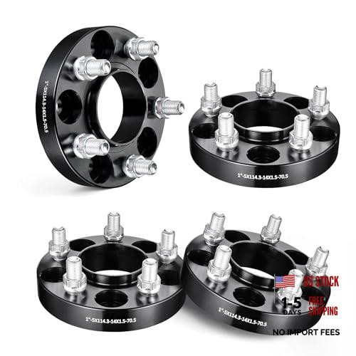 5×4.5 Wheel Spacers Compatible with Ford Mustang 2015-2024, 5×114.3 mm 1 inch