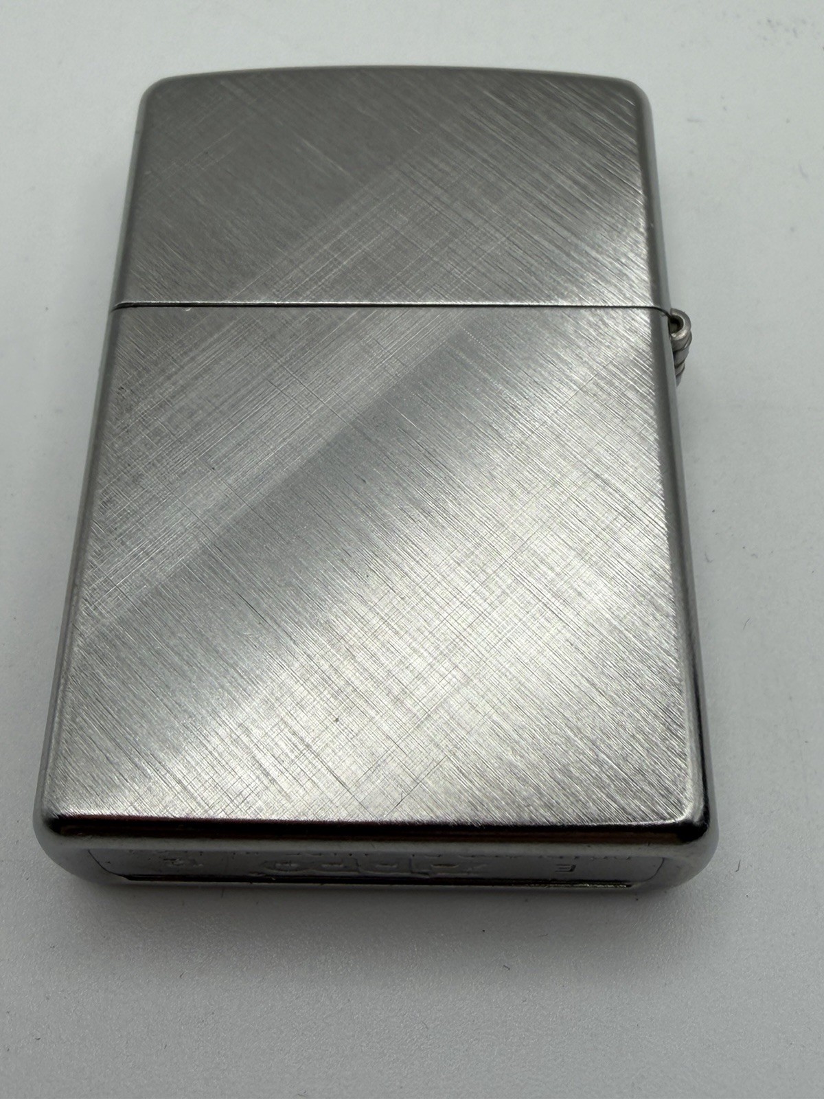 Vintage 2012 Diagonal Weave Chrome Zippo Lighter