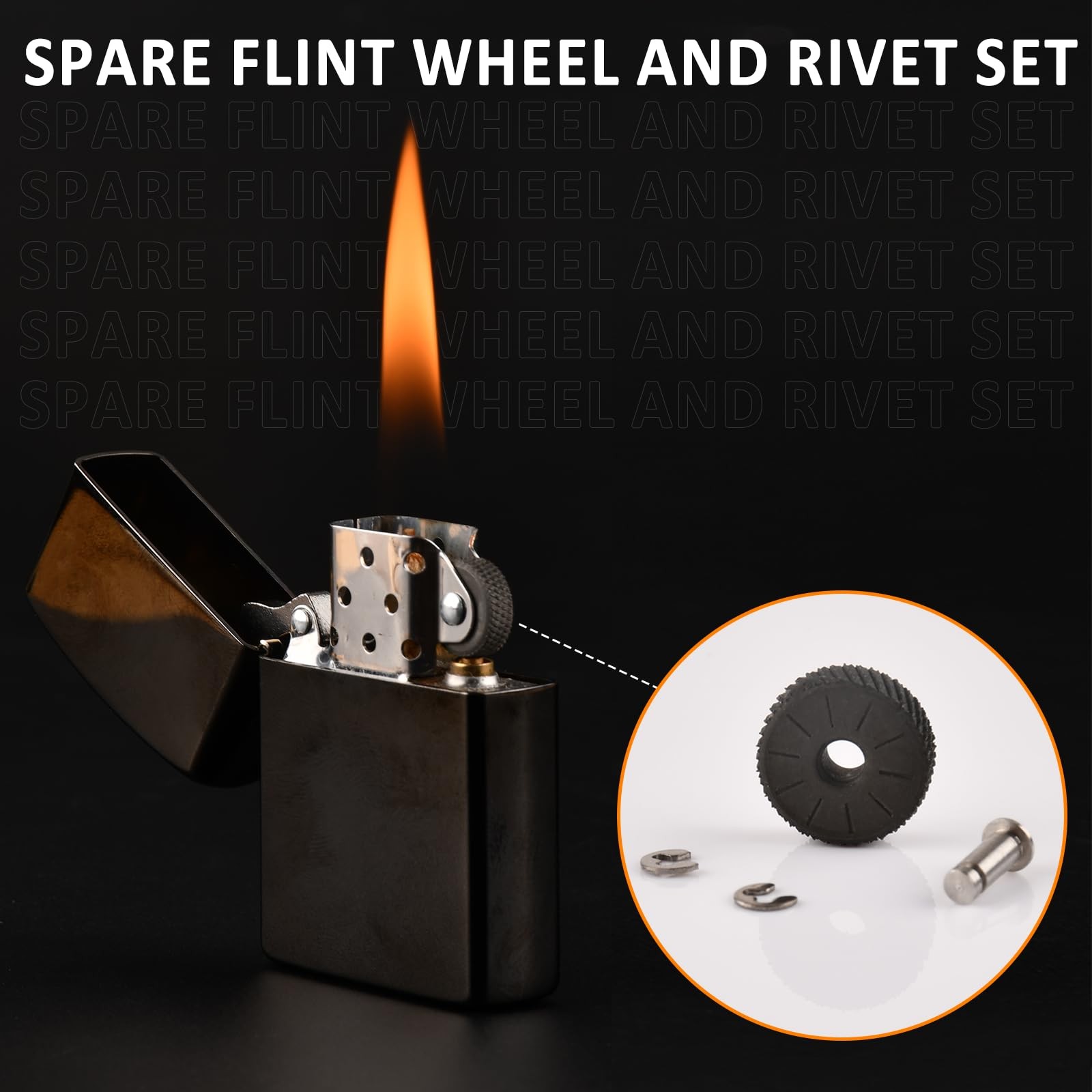 Universal Lighter Repair Kit for Kerosene Lighters (Flint, Spring 2, Gold