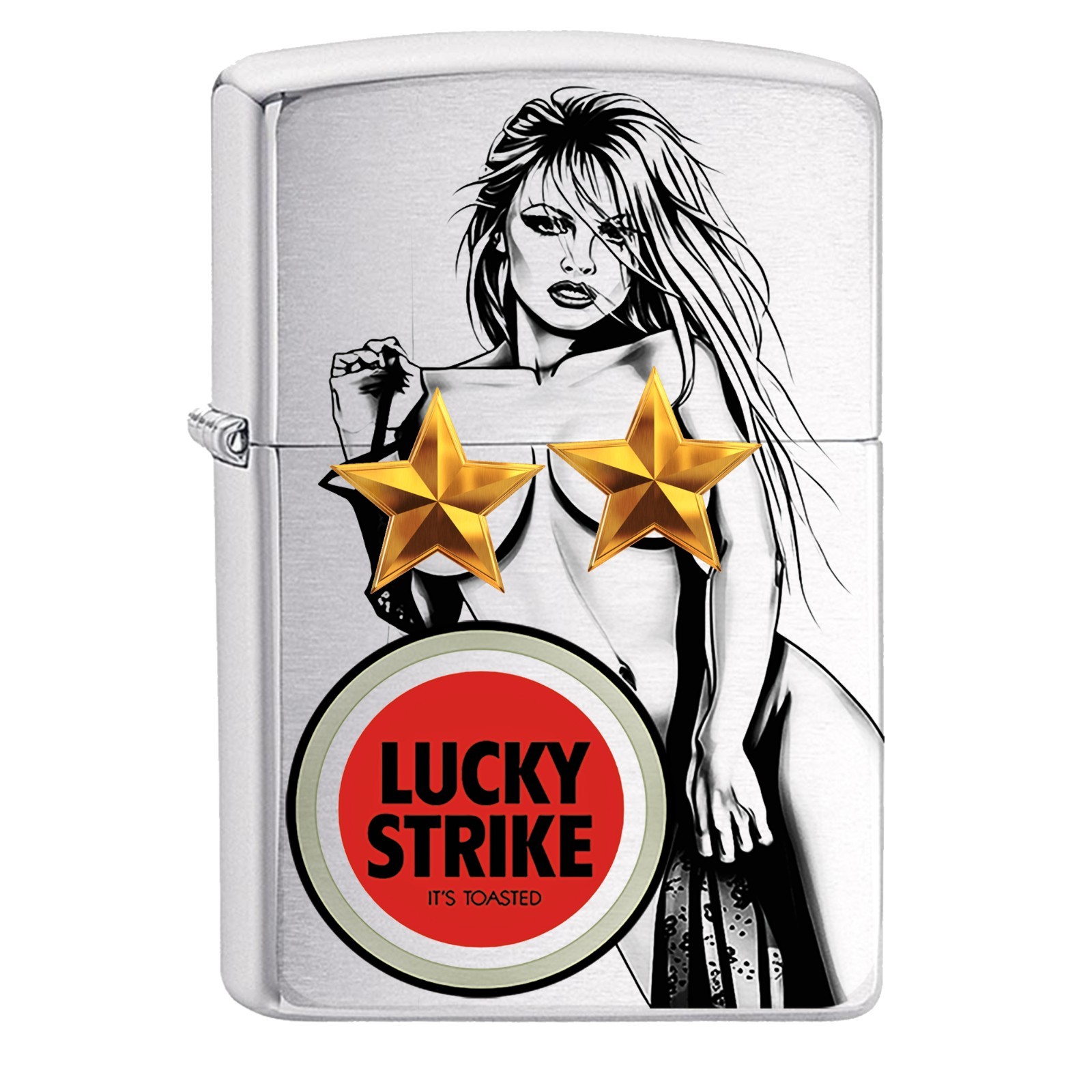Lucky Strike ZIPPO Anime Girl Pam Lighter, fine art graphic