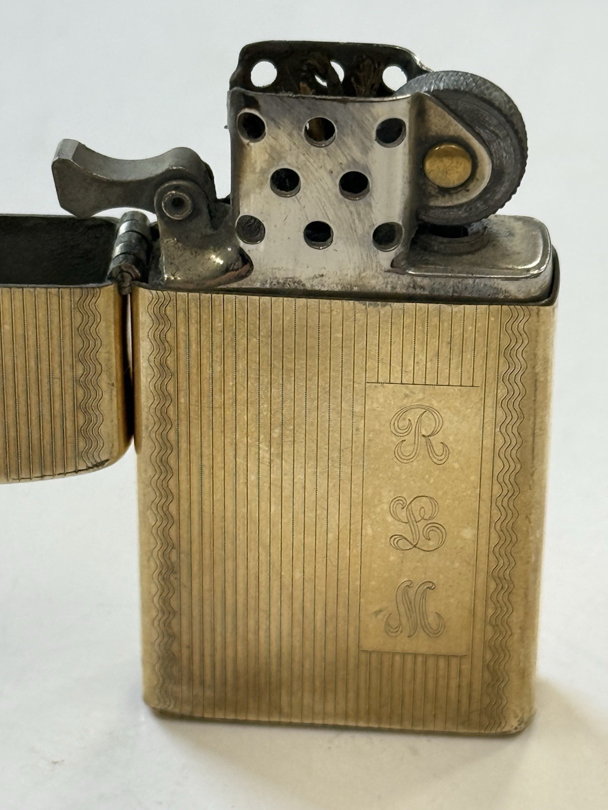 ZIPPO 1960 10K GOLD FILLED SLIM LIGHTE U261