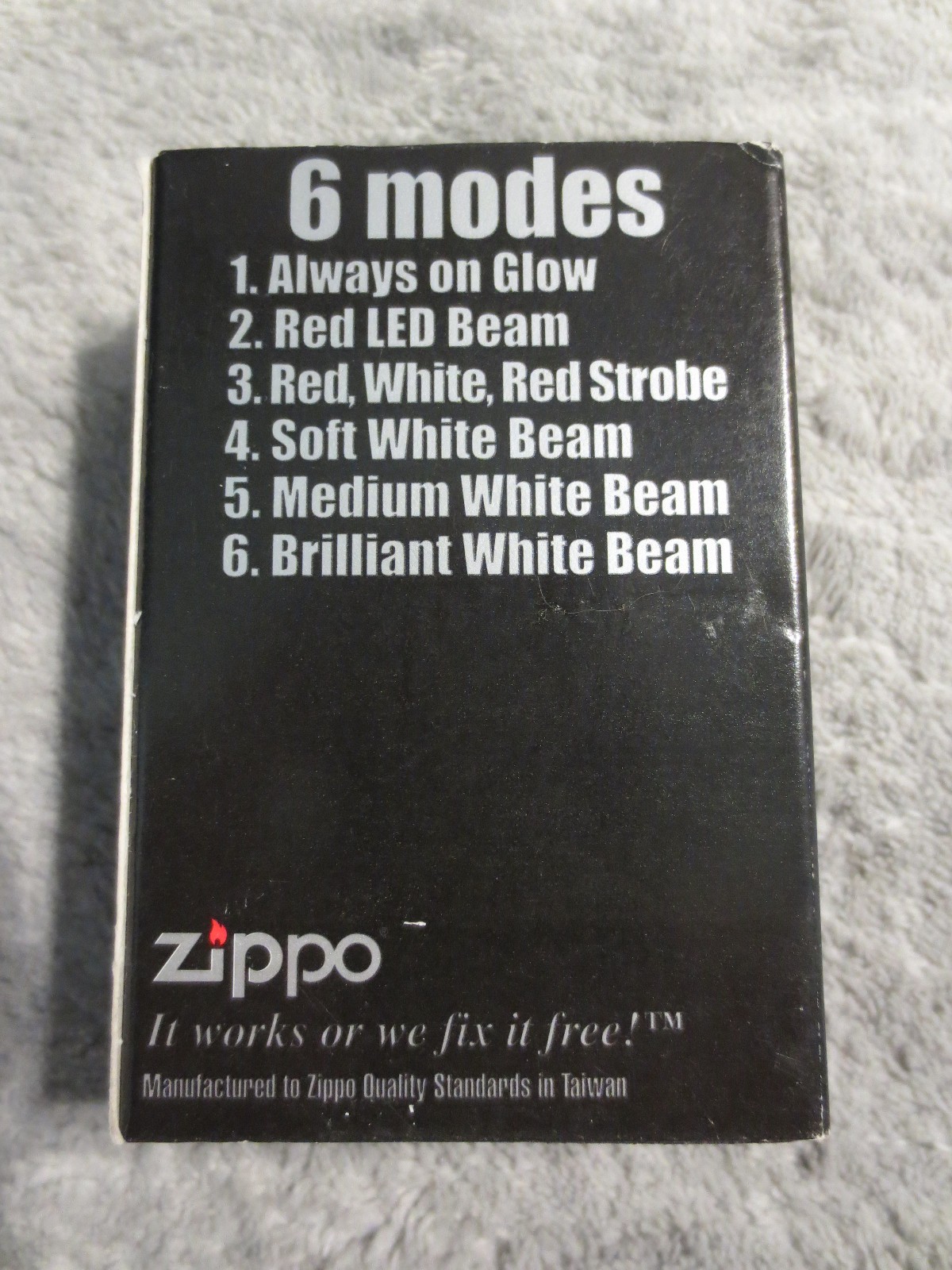 Zippo 6-In-1 Constant Light LED Flashlight – NOS – New Batteries