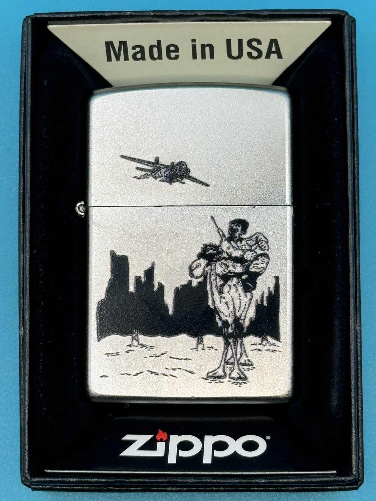 2024 Iraqi Freedom Saddam Camel Knock Knock Chrome Zippo Lighter NEW
