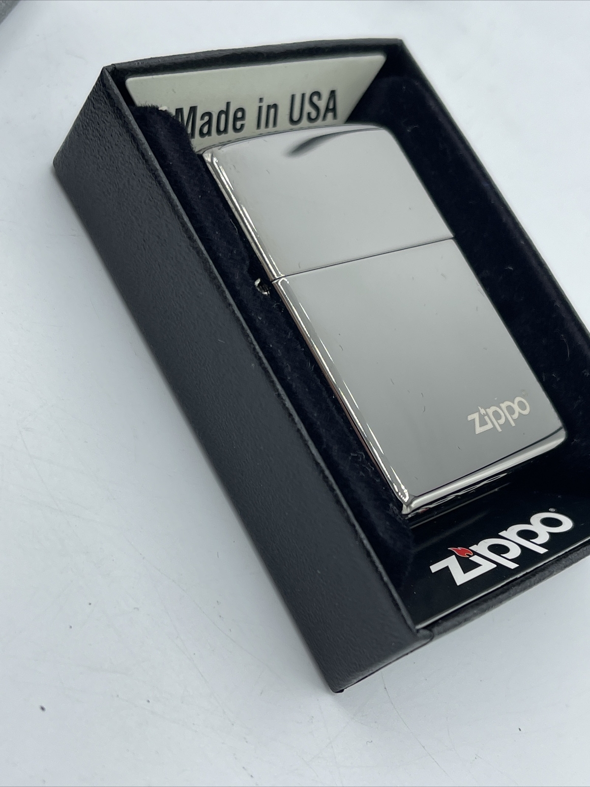 Zippo Black Ice Lighter w/ Zippo Logo Model 150ZL