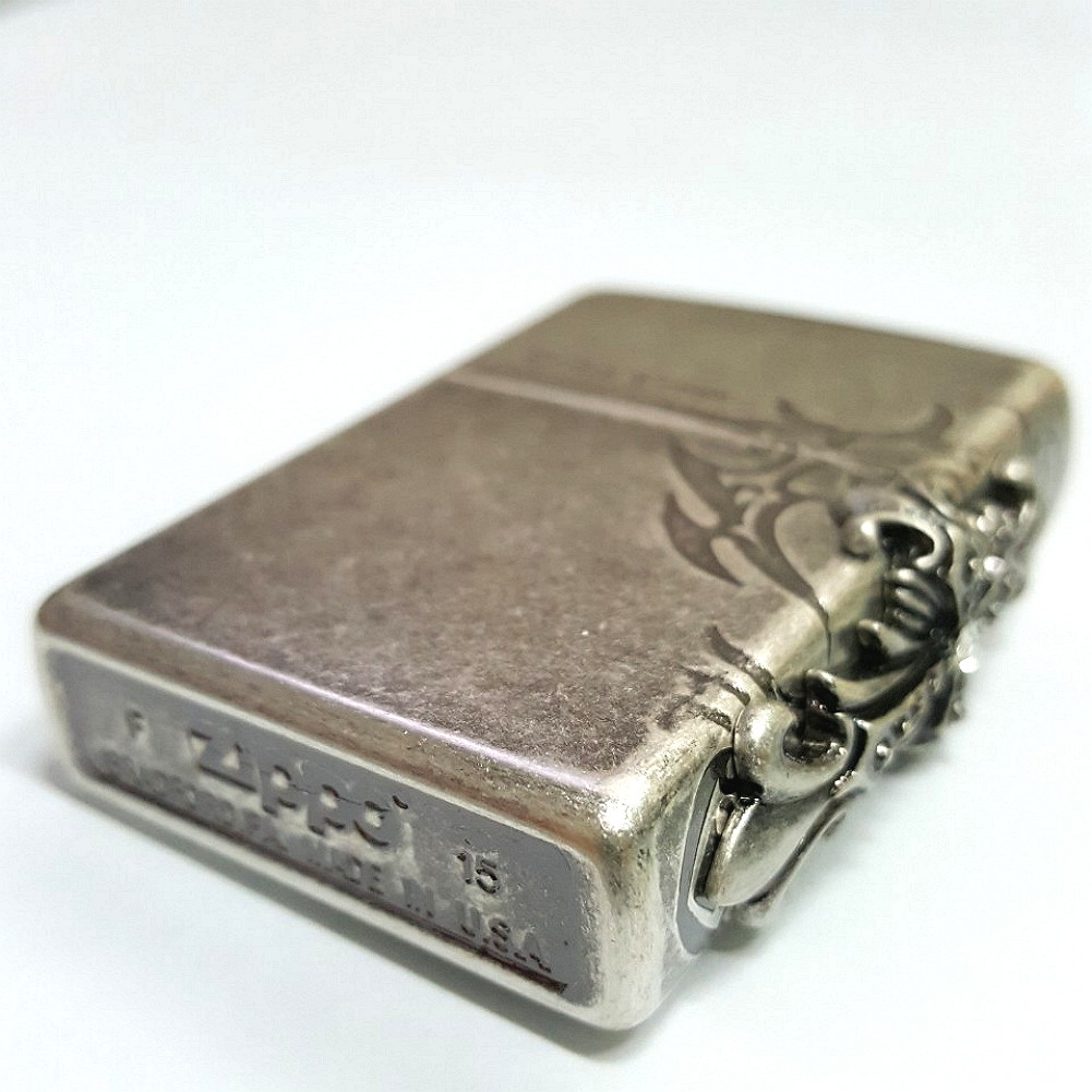 Zippo Side Tribal Cross Sl Lighters Genuine Org Packing 6 Flints set GIFT