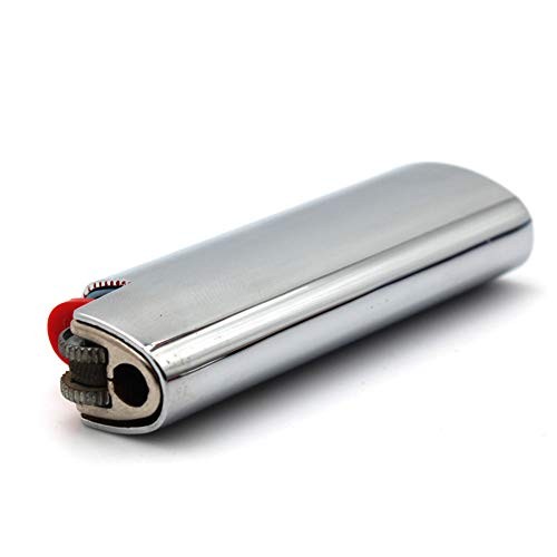 Metal Lighter Case Cover Holder Pouches for BIC Mini Size Lighter Type J5 Silver