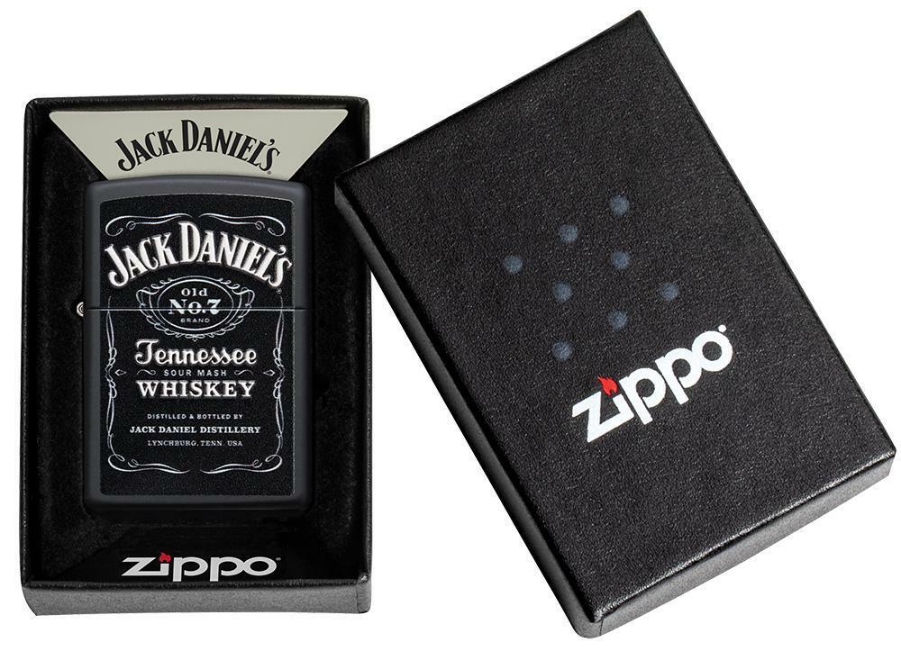 Zippo Windproof Jack Daniels Lighter with Textured 3-D Letters 49281, New In Box
