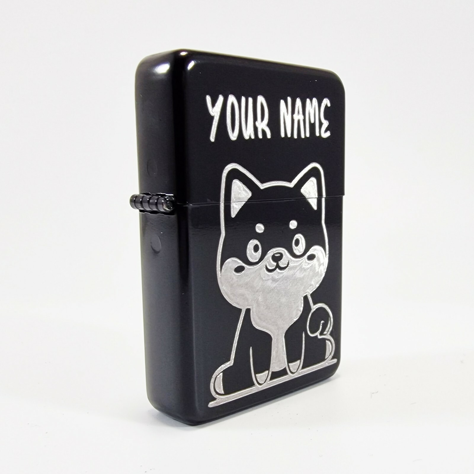 BRAND NEW – DESIGNED BRUSHED STYLED CIGARETTE PETROL LIGHTER – Custom Shiba