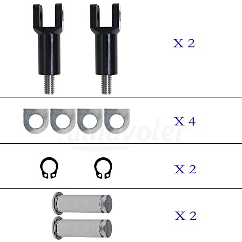 Passenger Foot Peg Supports Mounts Clevis Kit Compatible With Harley black
