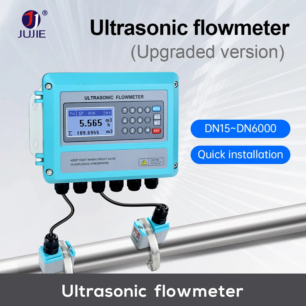 Non-break Pipe Ultrasonic Flow Meter External Clamp Liquid Pipeline Modular Tap