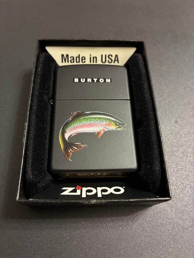 Rare Zippo Lighter 2015 Burton Jeff Brushie Trout Not-For-Sale Vintage Style