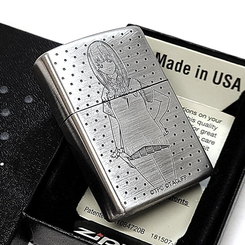 Zippo Gridman Universe Takarada Rikka Silver Etching 2 Sided Processing Lighter