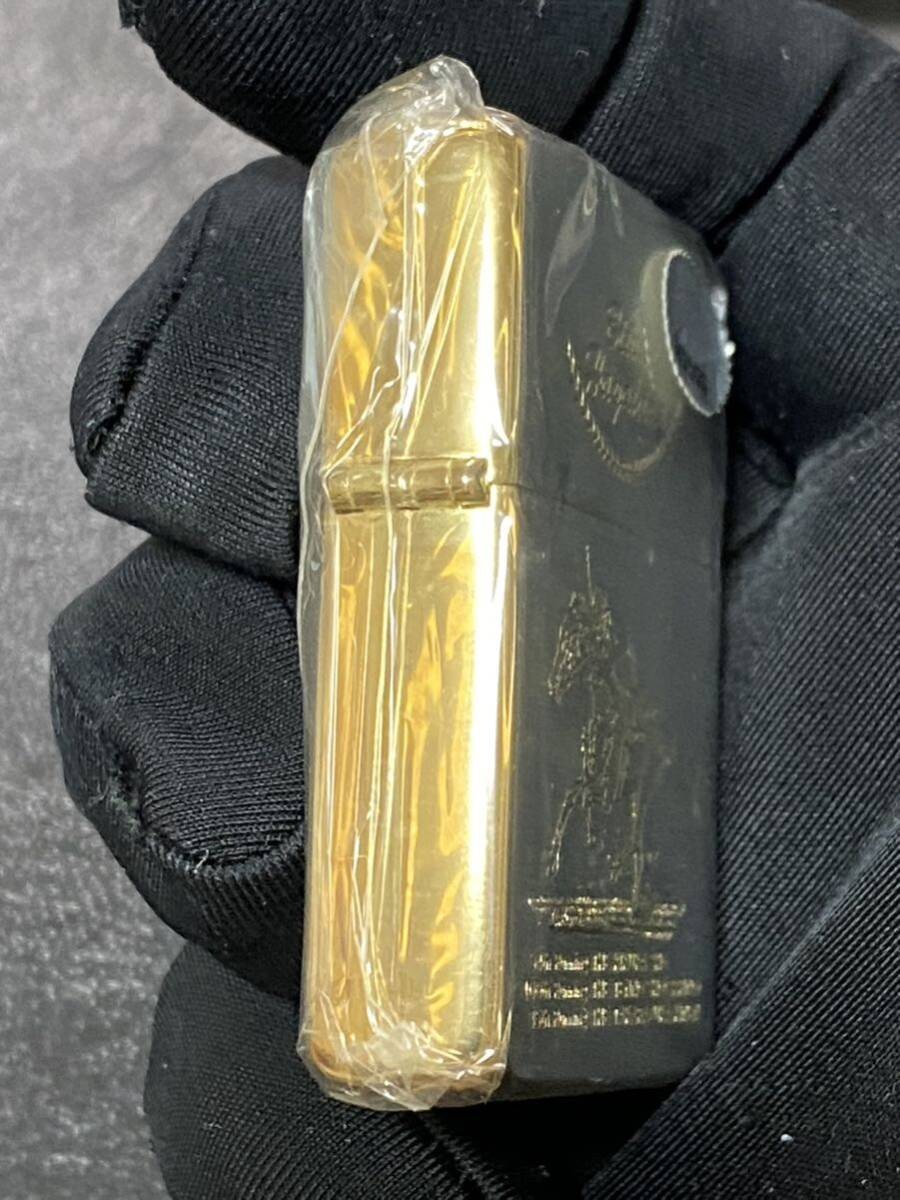 Zippo Biwa Hayahide 4 Sided Gold Vintage Front Engraving Rare Model Made in 1995