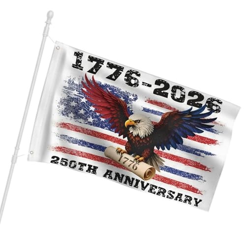 250th Anniversary American Flag 5×3 FT, 1776-2026 Semiquicentennial Banner-