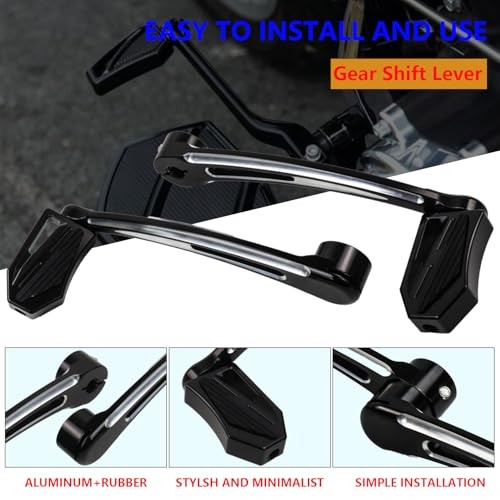 Motorcycle Heel Toe Shift Lever with Shifter Peg Kit Fit for Harley Chrome