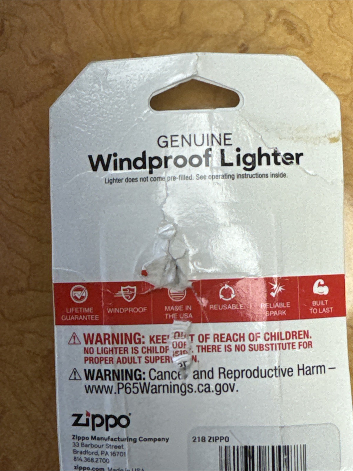 Zippo Genuine Windproof Lighter #218 Classic Black Finish Brand New Sealed