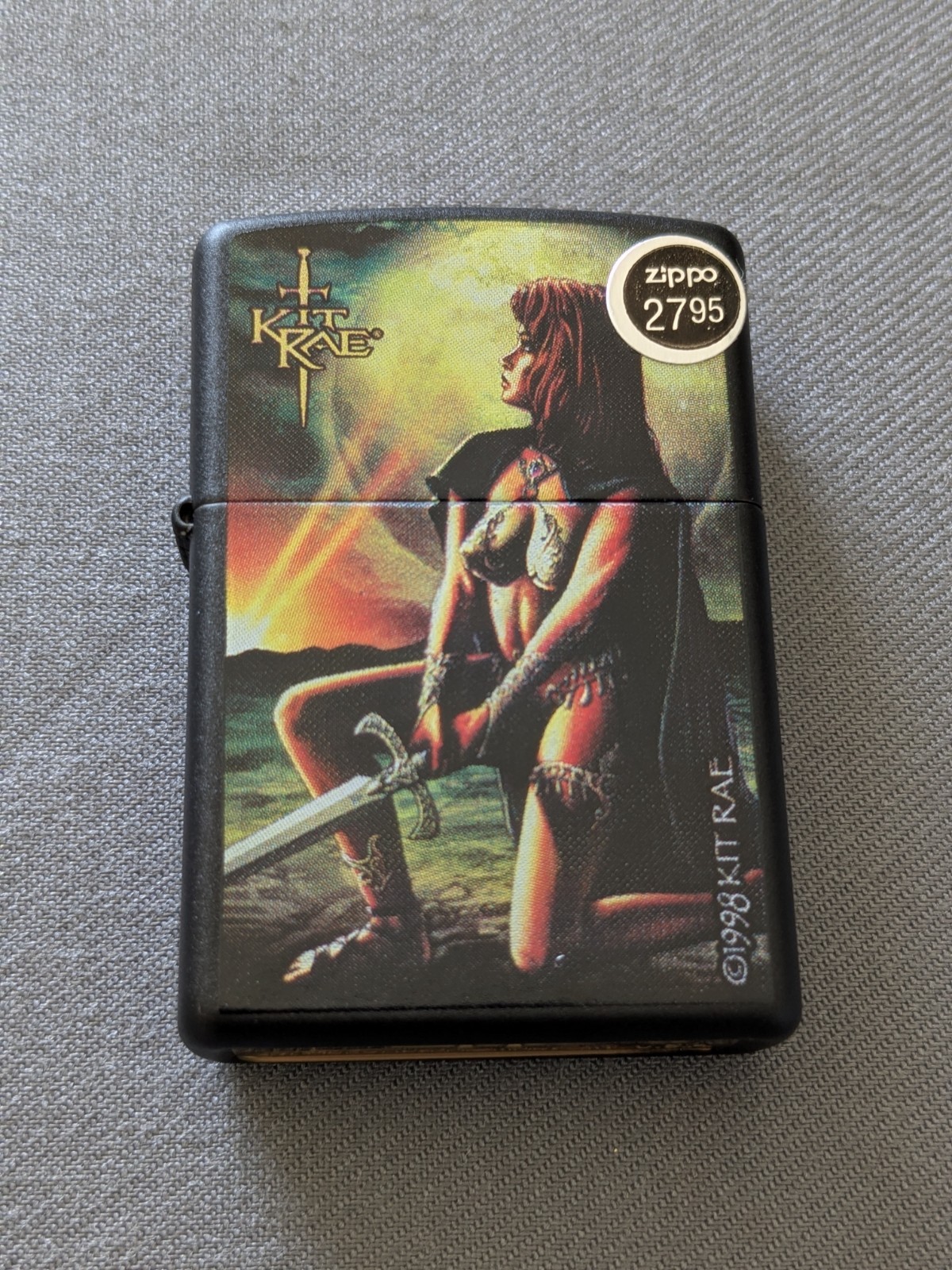 2008 KIT RAE VAELEN OF MITH BLACK MATTE ZIPPO LIGHTER MIB RARE
