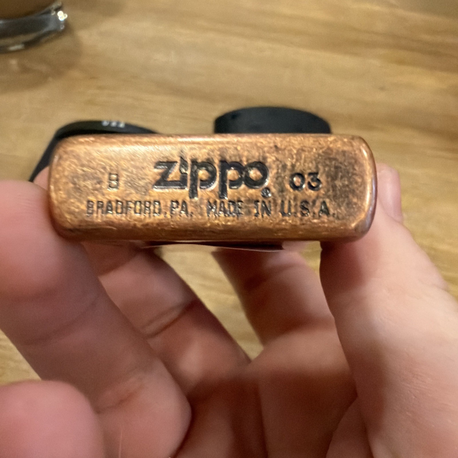 ZIPPO NEW UNUSED NOS COPPER CLAD LIGHTER B-03 BRADFORD PA MADE IN USA