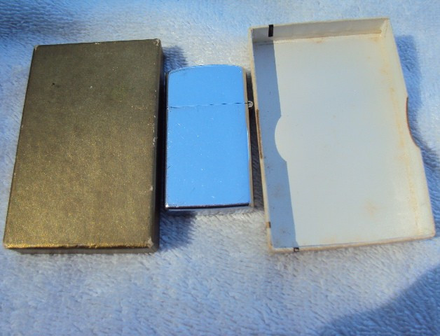 1962 General Electric Defense Systems Slim Zippo Lighter in Box Perfect Insert