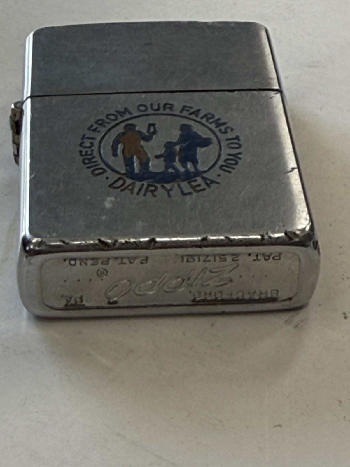 ZIPPO 1956 DAIRY LEA DIRECT FROM OUR FARM TO YOU ADVERTISING LIGHTER U253