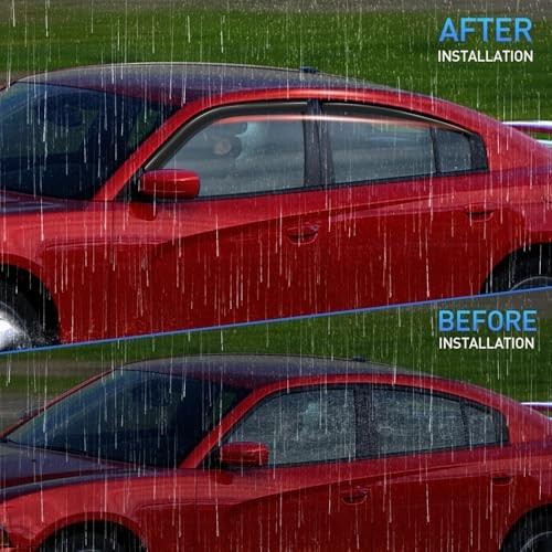 Window Rain Guards for Dodge Charger 2011-2023 2018 2019 2020 2021 2022 2023,