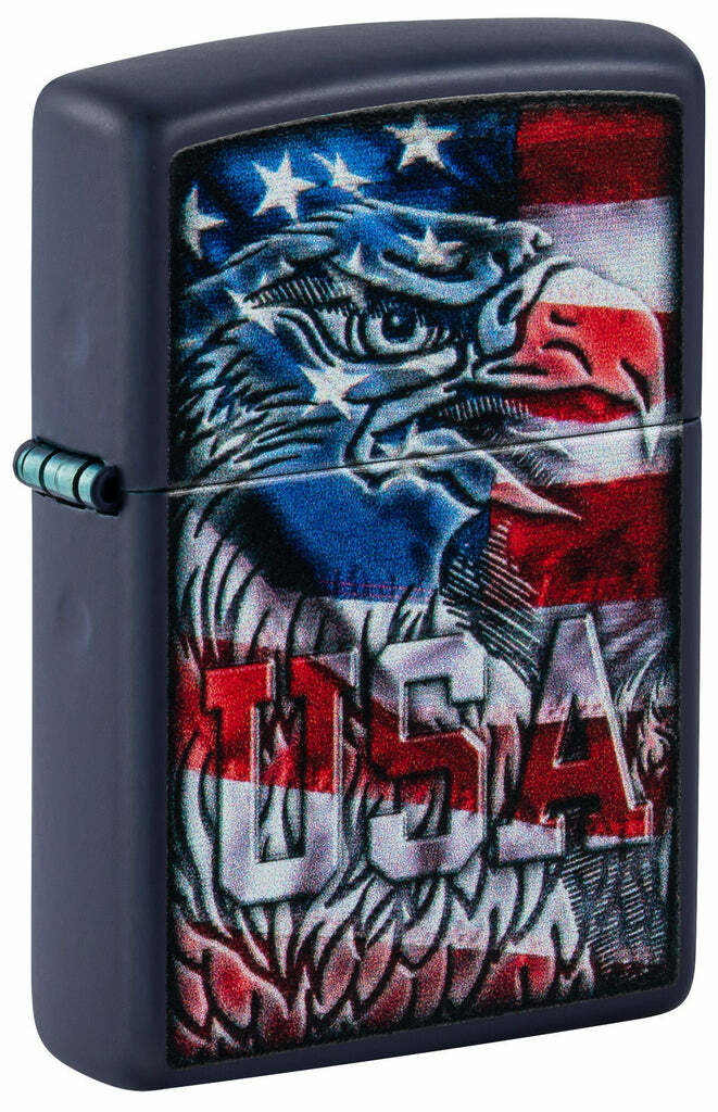 Zippo Windproof Lighter With Patriotic Eagle & American Flag, 48189, New In Box