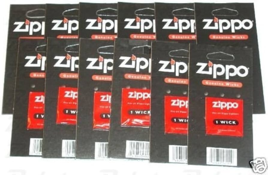 Genuine Zippo Replacement Wick 12 Pack Wicks 2425 USA MADE FREE SHIPPING