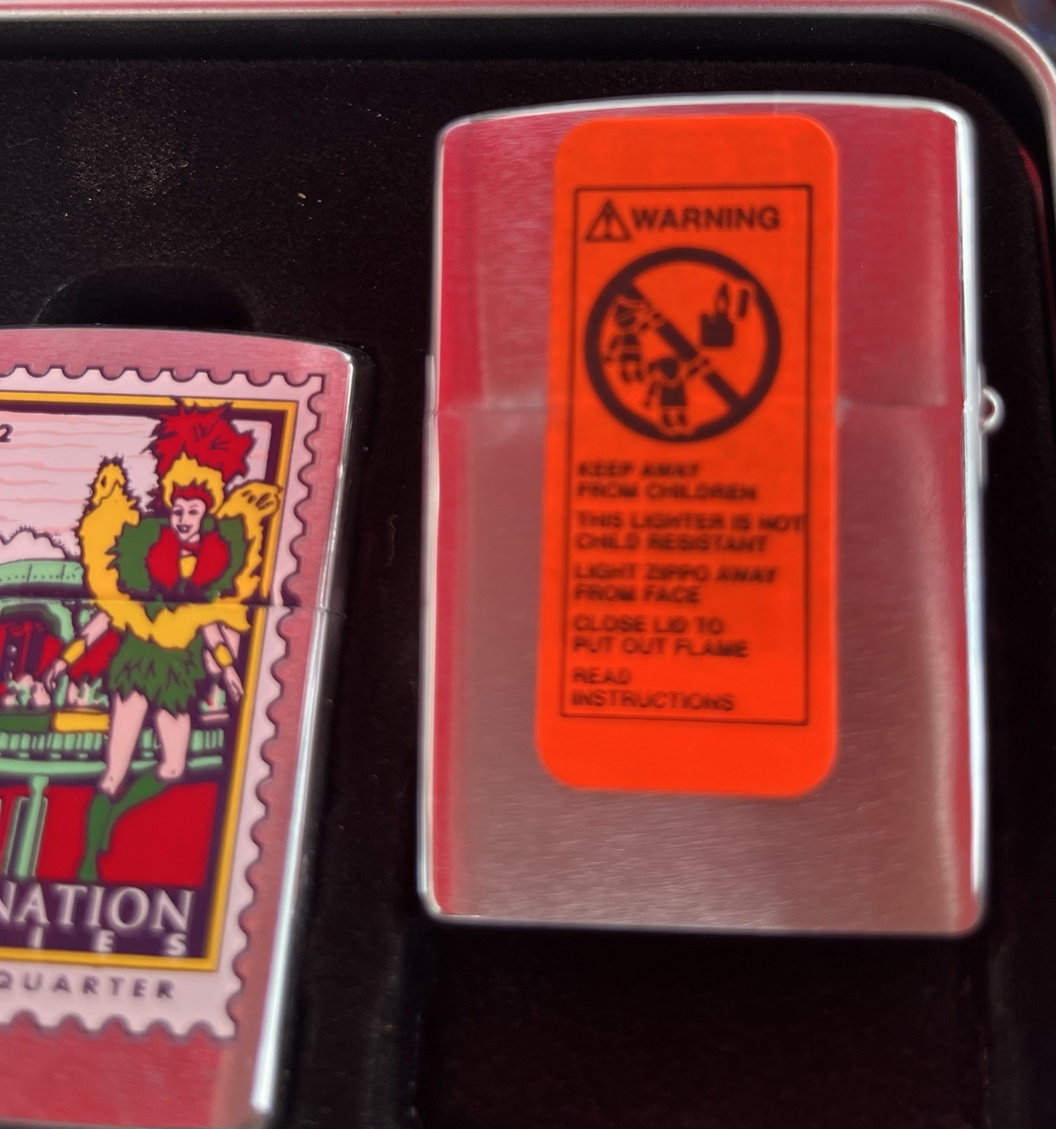 New Zippo Destination Series 4 Lighter Set SF New Orleans NYC Las Vegas Tin Box