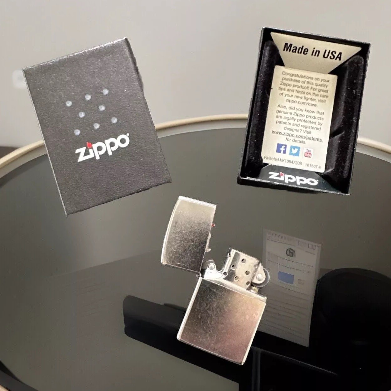 Zippo Lighter 207 Street Chrome in Box NEW Flame Smoking Candles